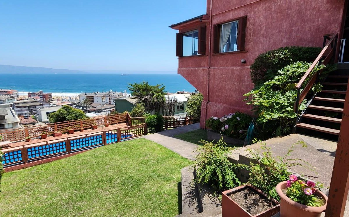 Reñaca, El Encanto, Gran Casa, Vista Al Mar, 4 Dormitorios, Piscina