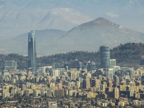 Vista aérea de Santiago de Chile